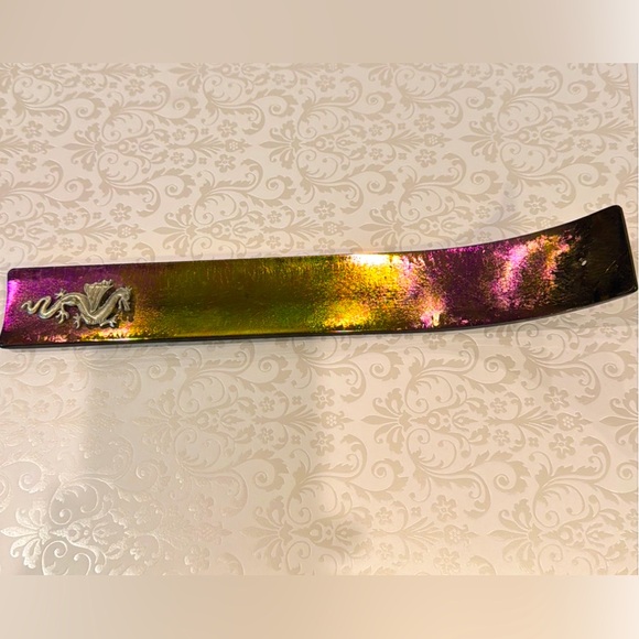 Kheops International Iridescent Glass Dragon Incense Holder - Picture 1 of 8